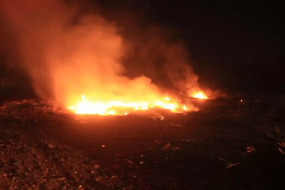 Çanakkale’de Meyve Bahçesinde Yangın